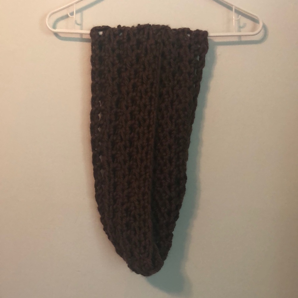Crocheted infinity scarf